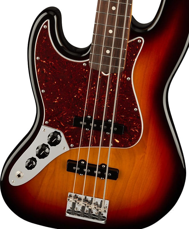 Fender American Professional II Jazz Bass, левая рука, накладка на гриф из палисандра, 3 цвета Sunburst American Professional II Jazz Bass Left-Hand