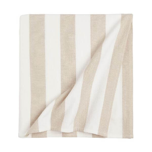 

Скатерть H&M Home Striped Linen-blend, светло-бежевый