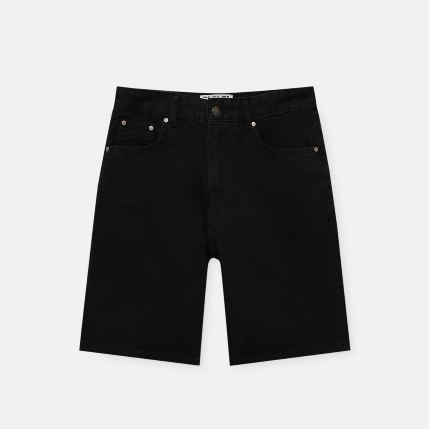 

Шорты-бермуды Pull&Bear Loose Denim Basic, черный