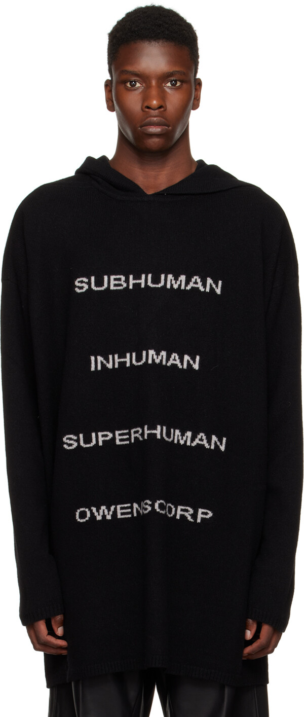 

Черная толстовка с капюшоном Томми Rick Owens