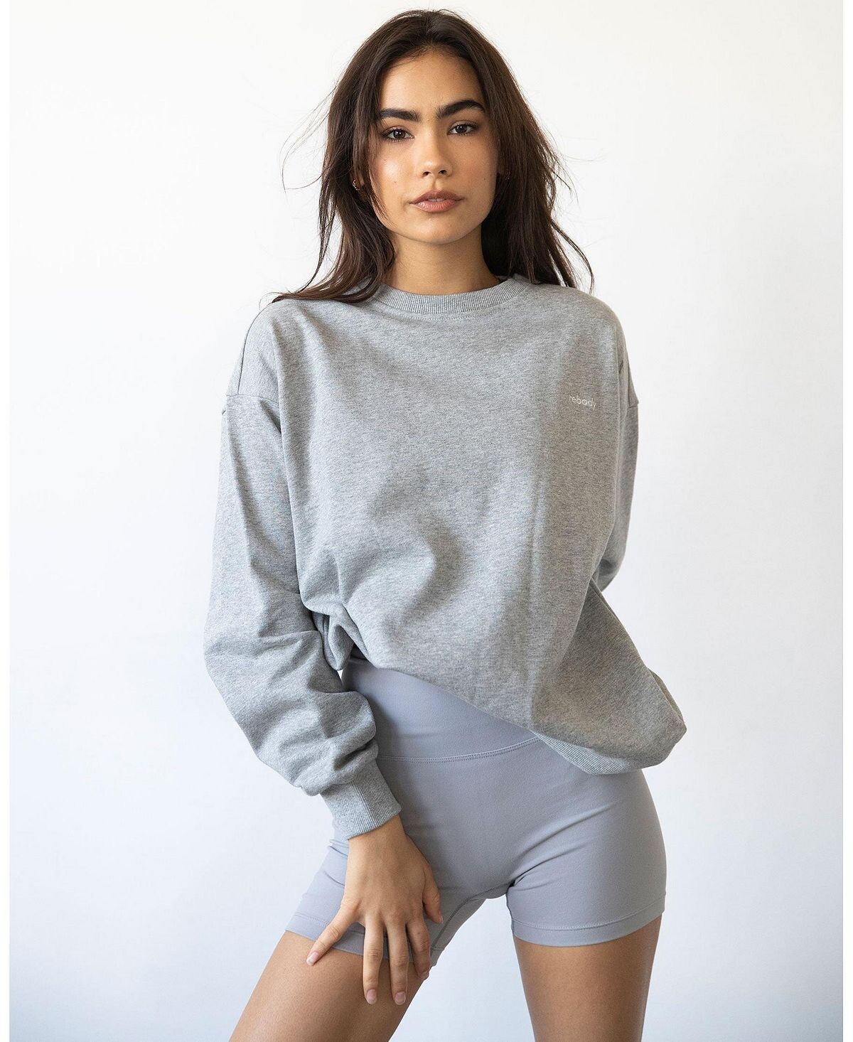 

Женская толстовка из ткани френч терри rebody lifestyle Rebody Active, мульти, Серый