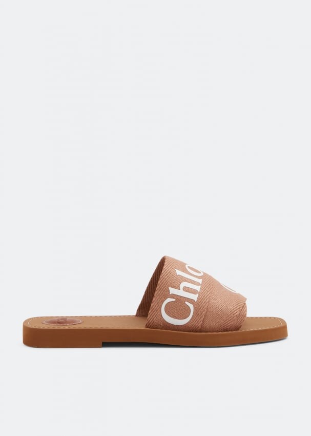 

Сандалии CHLOÉ Woody flat sandals, розовый