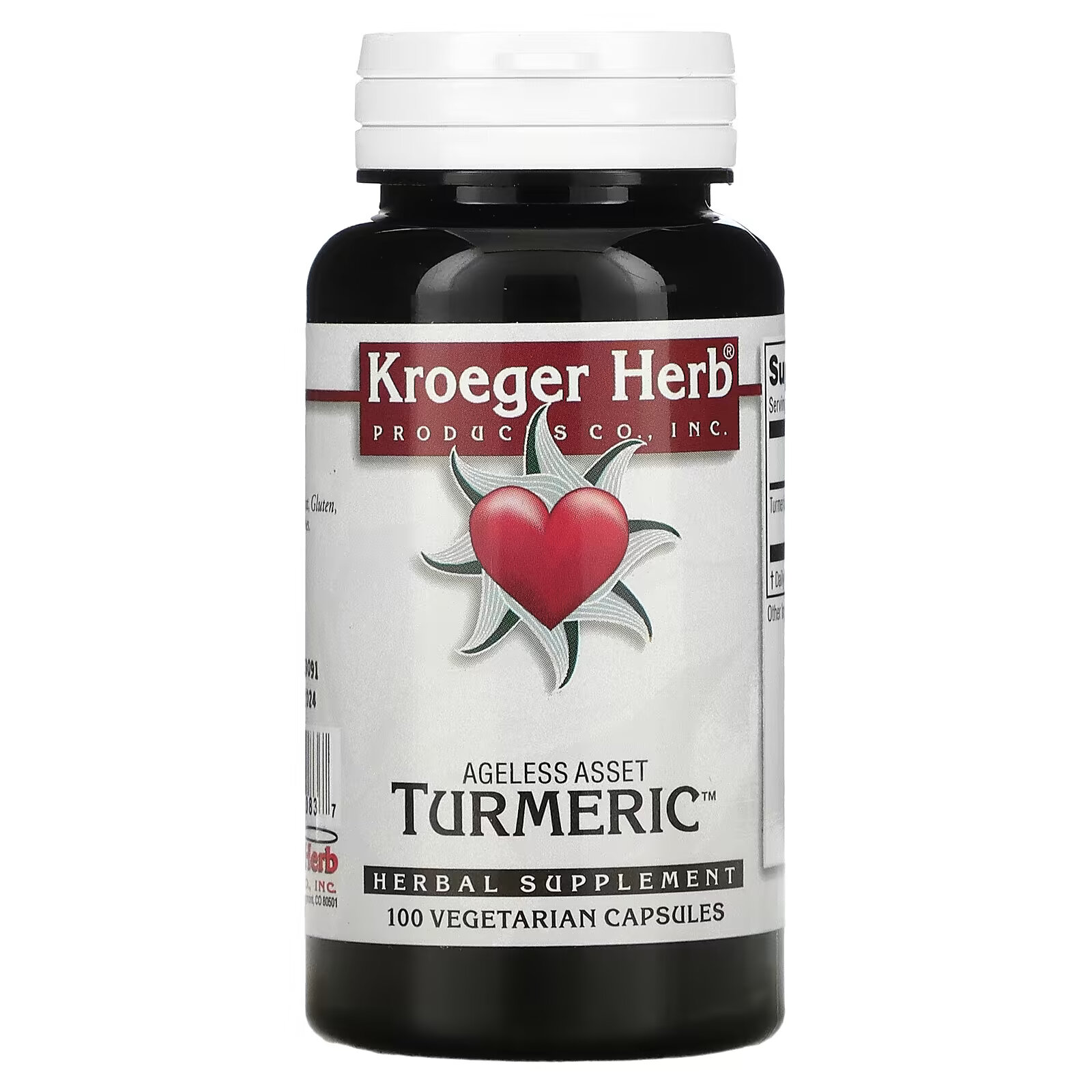 kroeger herb co полная концентрация расторопша пятнистая 90 растительных капсул Kroeger Herb Co, Turmeric, 100 растительных капсул