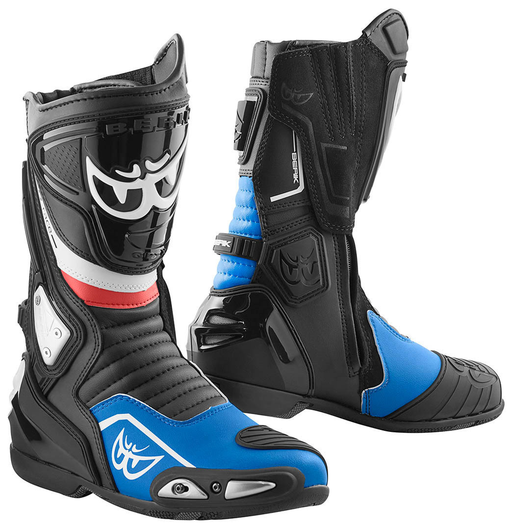 Мотоциклетные ботинки Berik Donington с сетчатой подкладкой, черный/синий