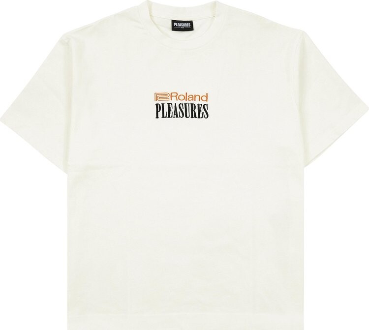 

Футболка Pleasures x Roland Heavyweight T-Shirt 'Ivory', кремовый, Бежевый