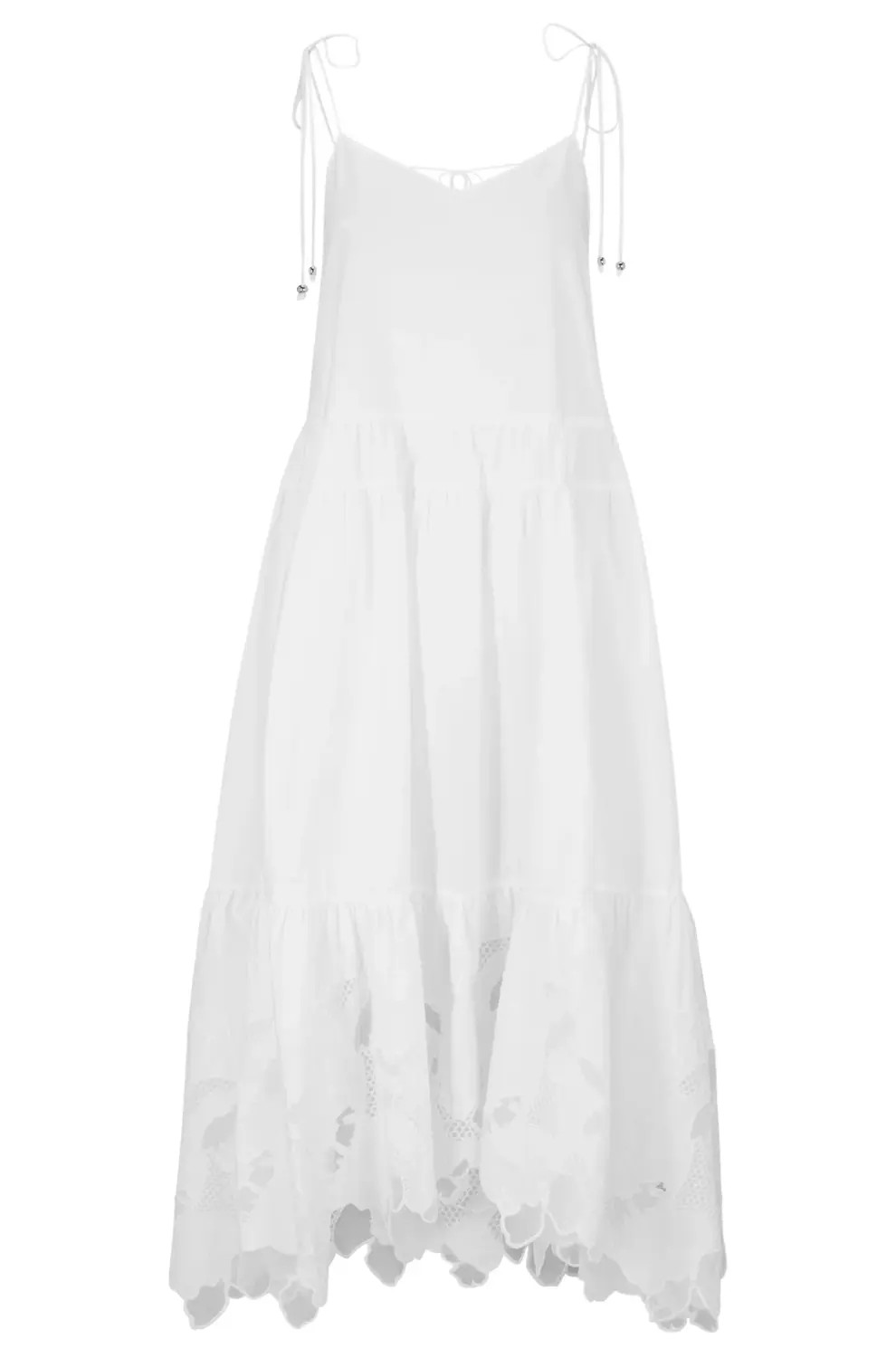 

Платье Boss Strappy Cotton With Broderie Anglaise, белый