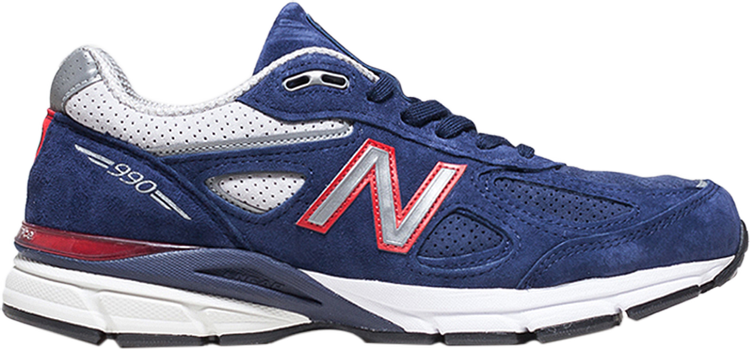 Кроссовки New Balance 990v4 Made in USA 'Navy Red', синий - фото