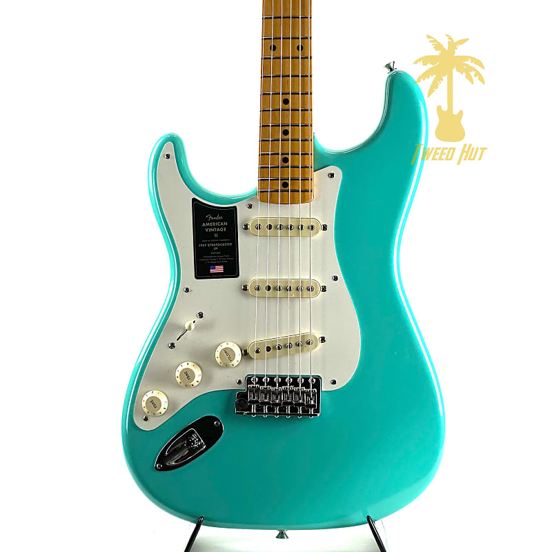 Fender American Vintage II '57 Stratocaster Left-Handed - Seafoam Green электрогитара fender american vintage ii 1961 stratocaster left handed olympic white w case