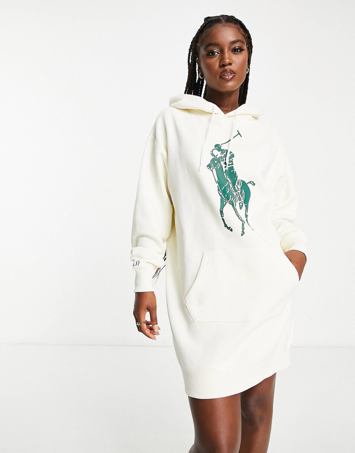 

Кремовое легкое платье с капюшоном Polo Ralph Lauren x ASOS Exclusive Collab