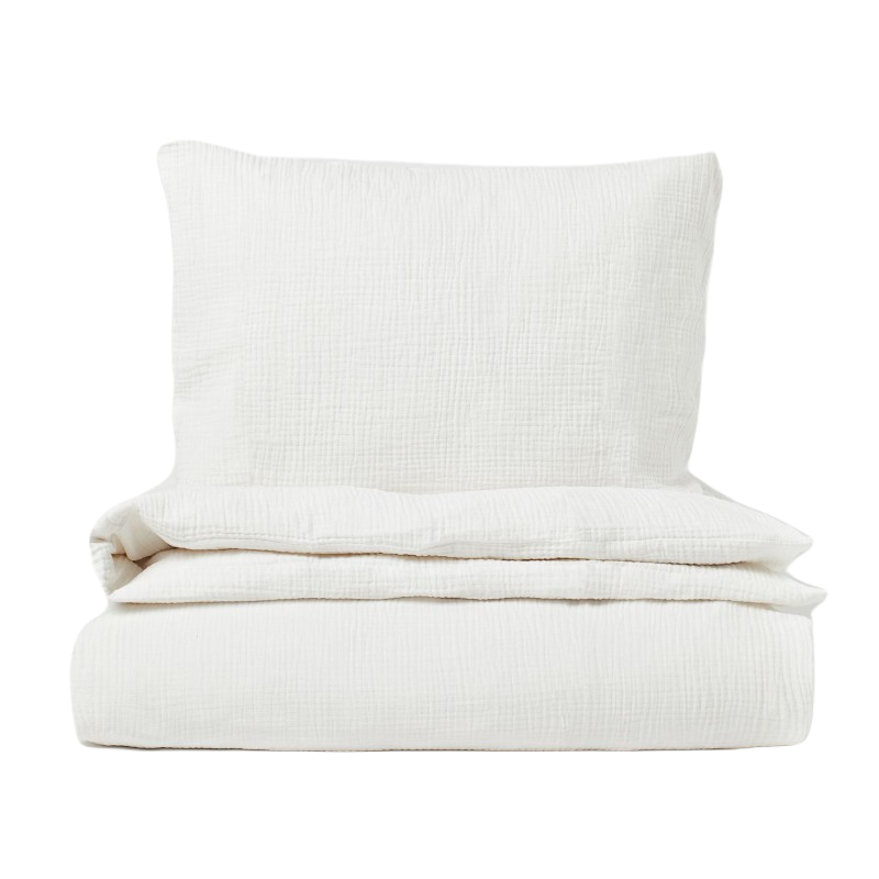 Комплект односпального постельного белья H&M Home, белый