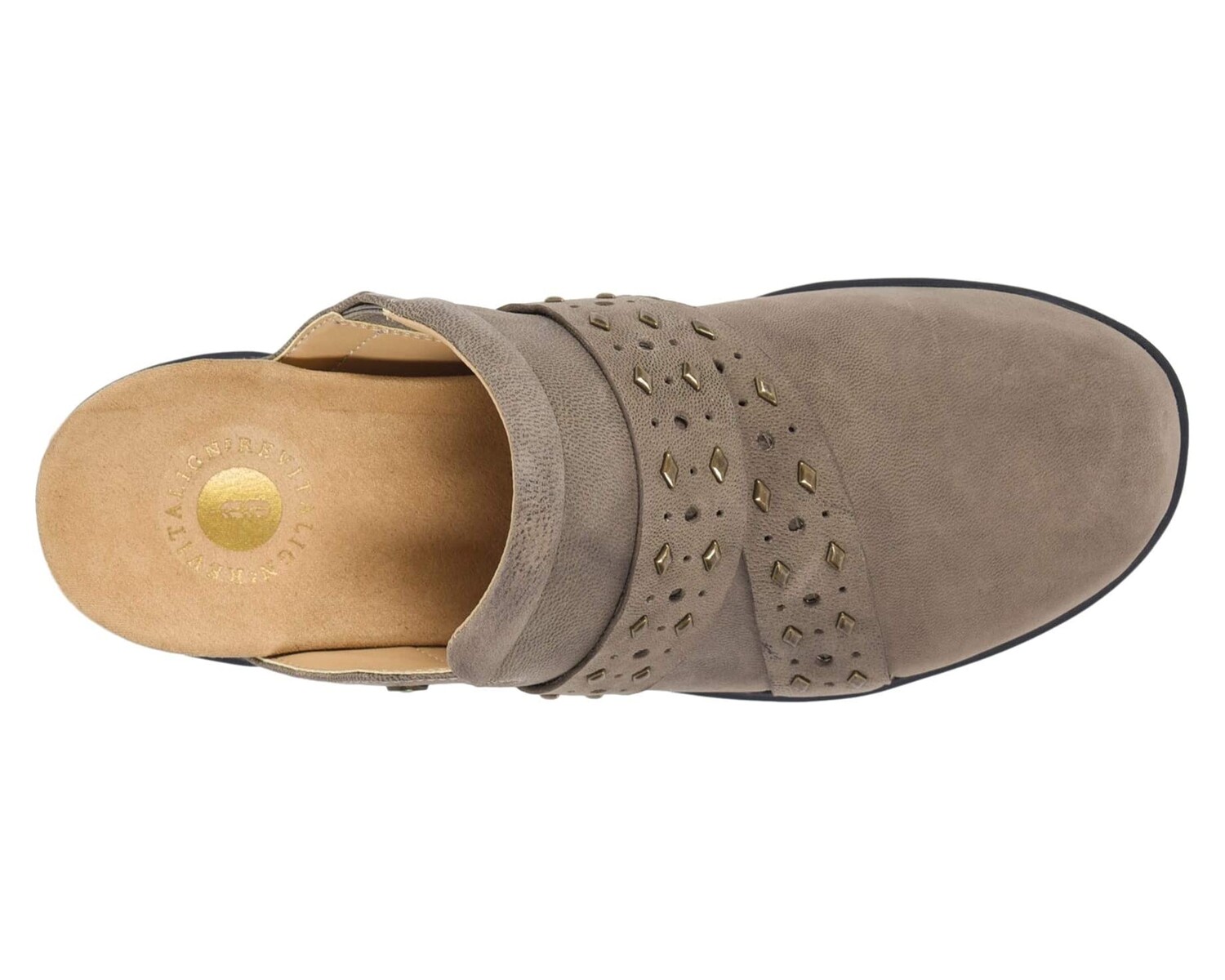 

Сабо Moro Leather Clog Revitalign, темный дым