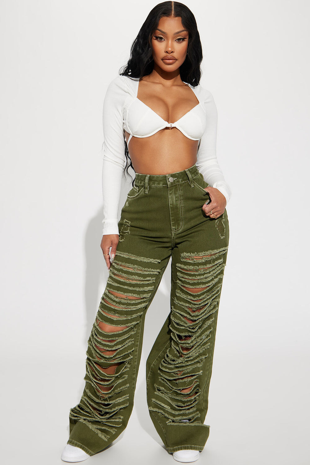 

Джинсы Fashion Nova TTC83, оливковый