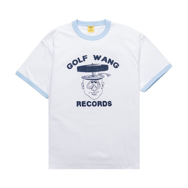 Футболка GOLF WANG Golf Wang Records Ringer Tee 'White/Blue', белый - фото