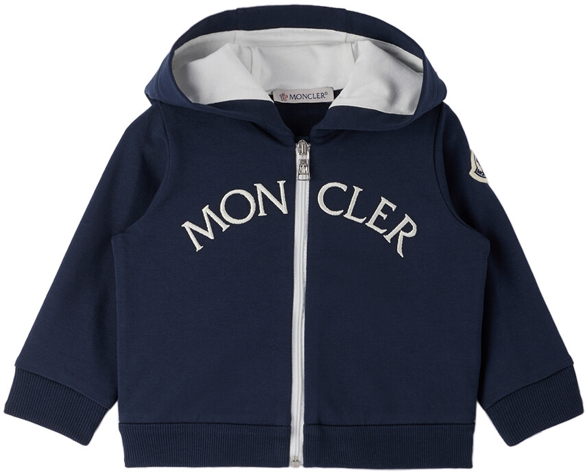 

Темно-синяя толстовка с капюшоном для малышей на молнии Moncler Enfant, Синий, Темно-синяя толстовка с капюшоном для малышей на молнии Moncler Enfant