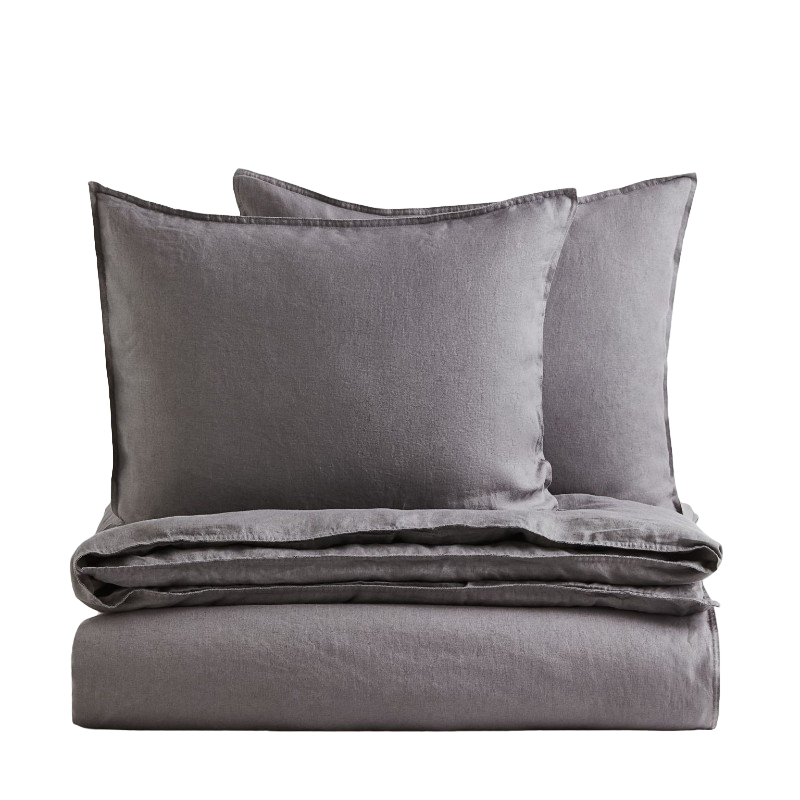 Комплект двуспального постельного белья H&M Home Linen, серый