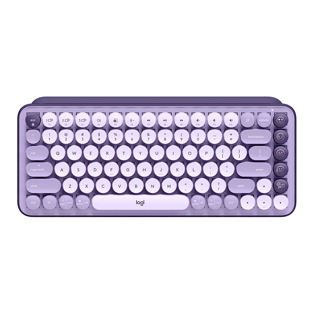 клавиатура logitech mx keys s серо белая английская русская раскладка оригинал новая Клавиатура Logitech POP Keys, английская раскладка, фиолетовый