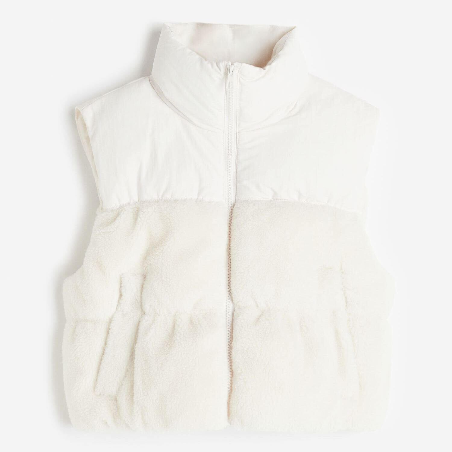 

Утепленный жилет H&M Puffer, кремовый, Бежевый
