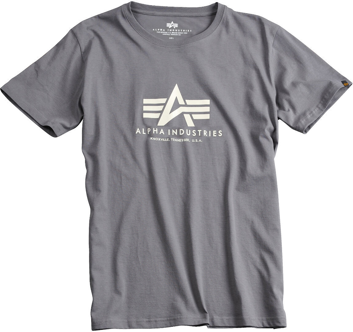

Футболка Alpha Industries Basic, серо-черная