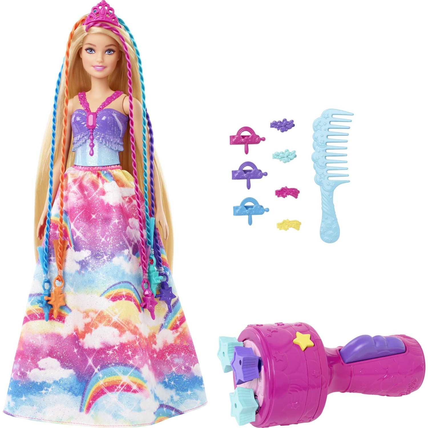 Кукла Barbie Dreamtopia Braided Princess GTG00 кукла barbie дримтопия с аксессуарами 30 3 см gtg00 фиолетовый