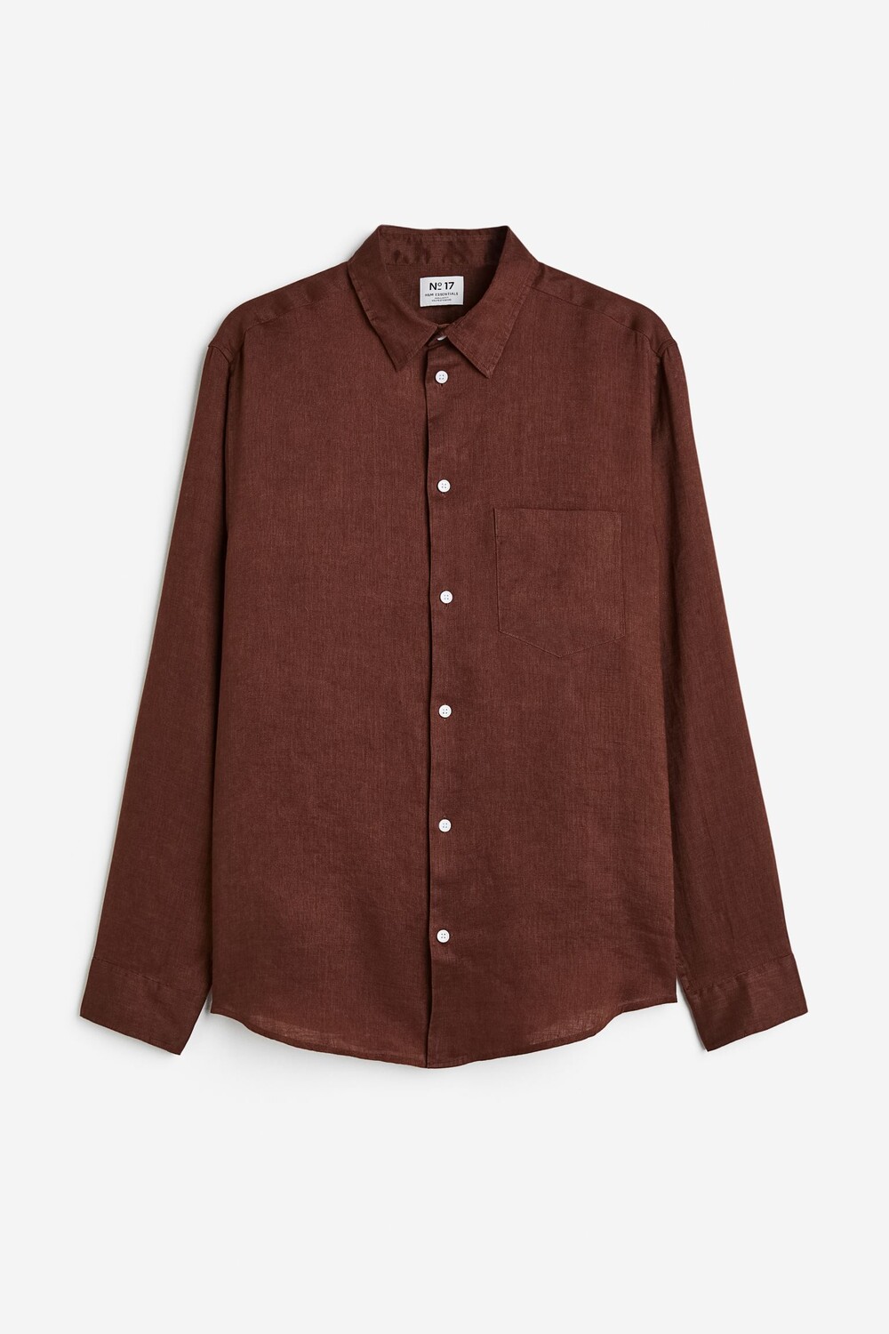 

Рубашка H&M The Linen Shirt, коричневый