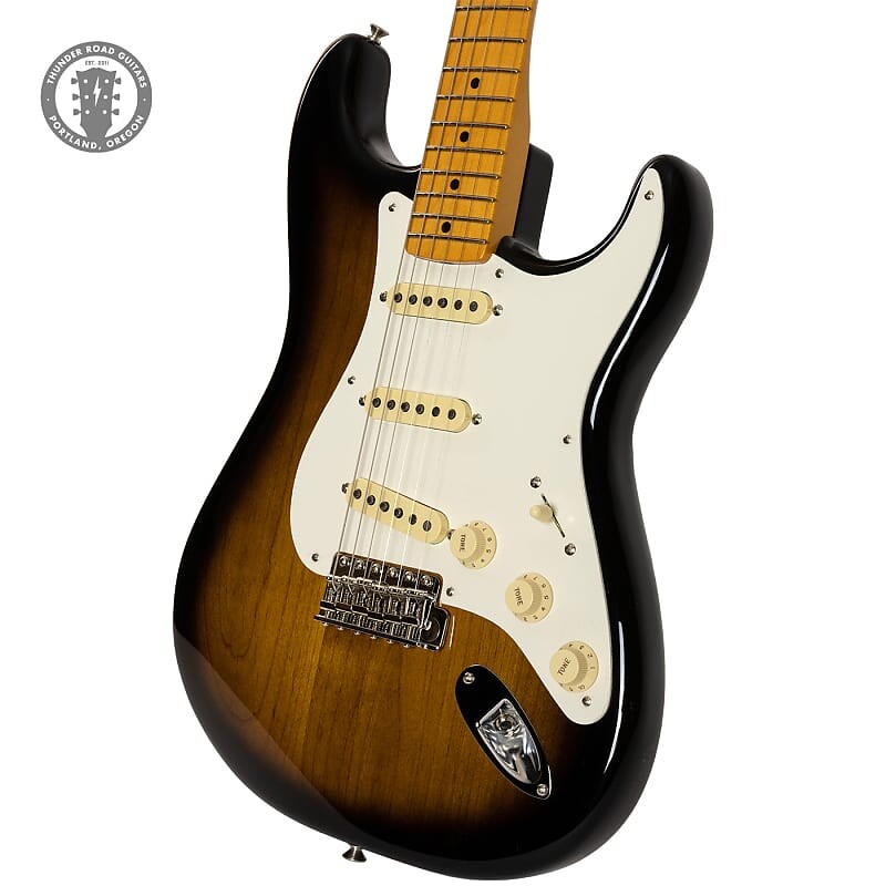 Новый Fender American Vintage II 1957 Stratocaster 2-Tone Sunburst fender american vintage ii 1957 strat для левой руки цвет морской пены зеленый с твидовым футляром american vintage ii 1957 stratocaster left handed