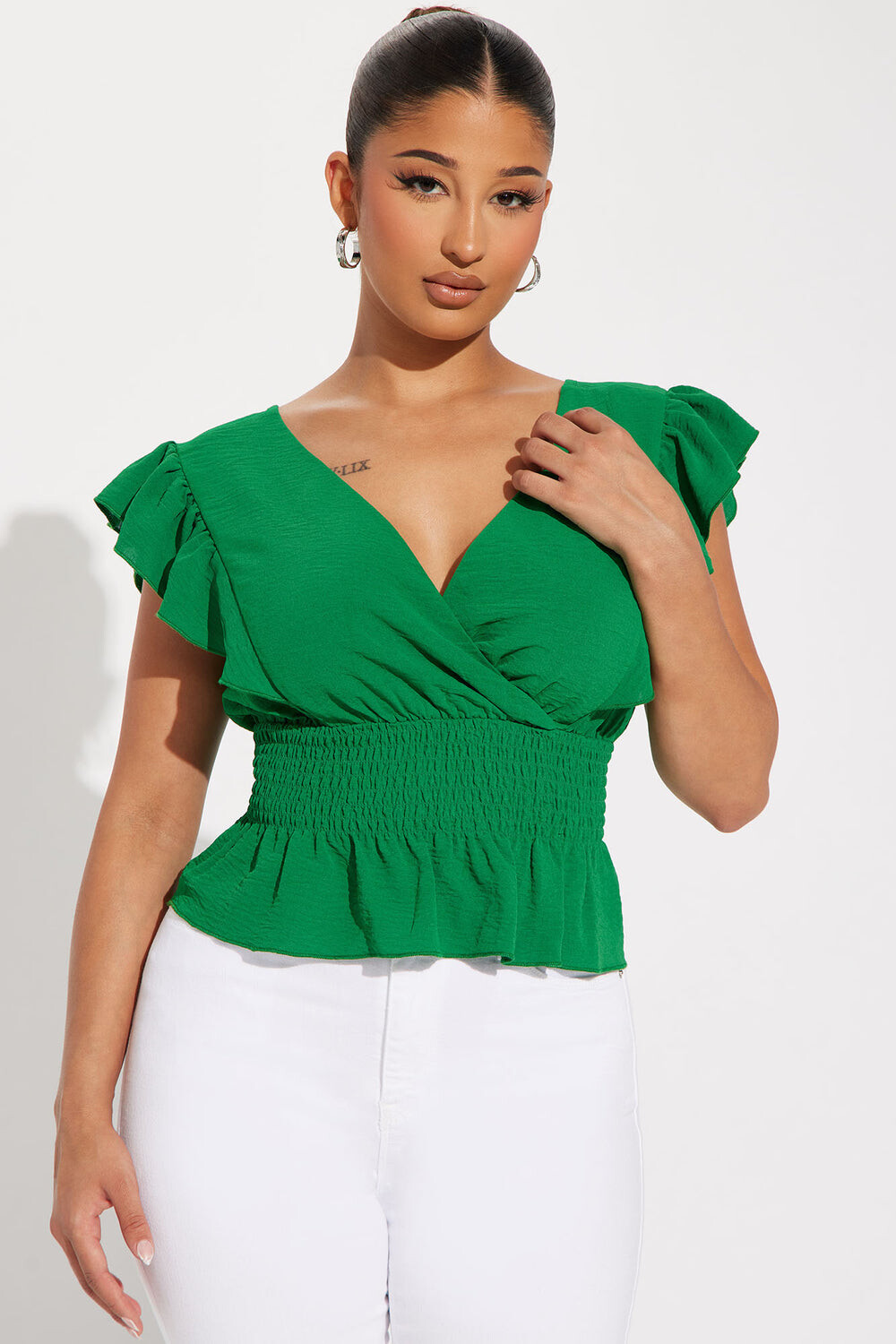 

Топ Fashion Nova T1666A571, зеленый