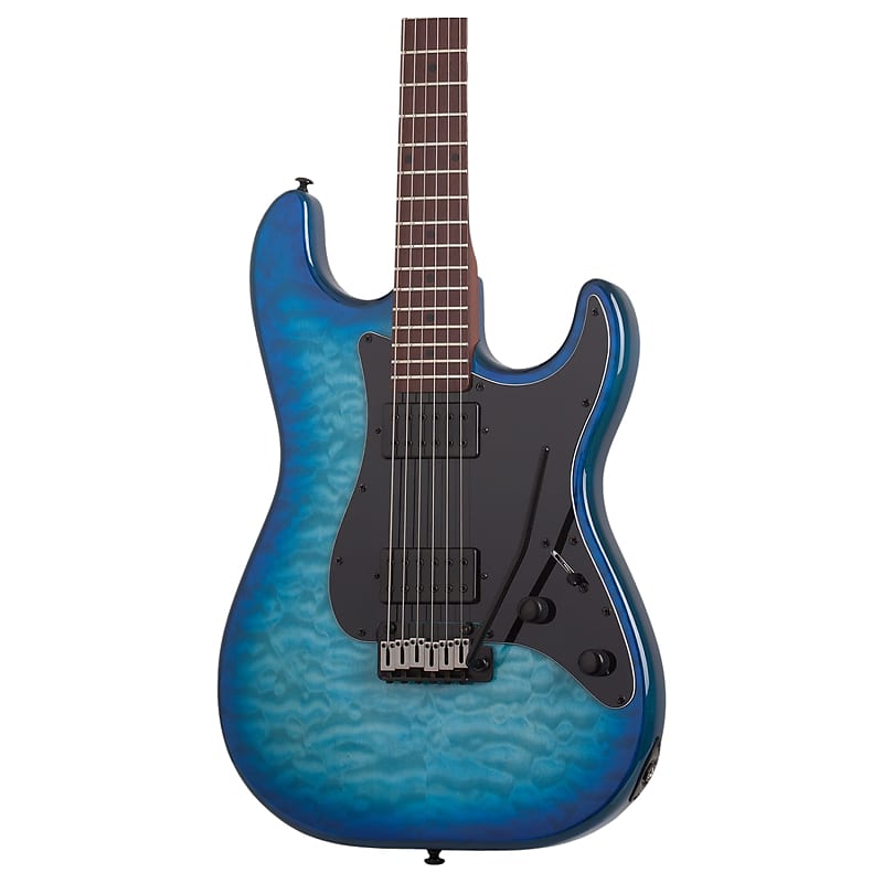 Schecter Traditional Pro Electric Guitar, Trans Blue Burst