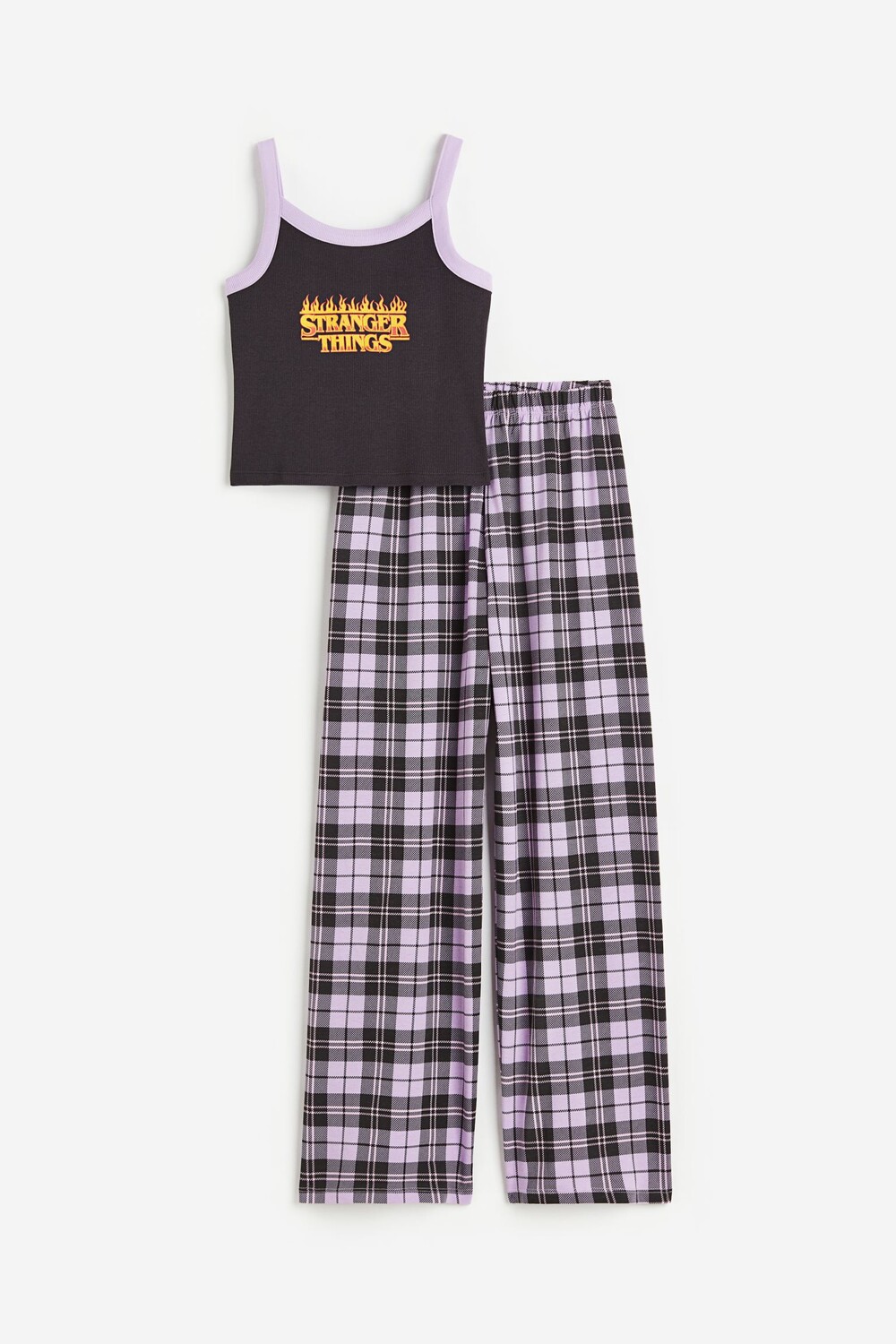 

Пижамный комплект H&M Stranger Things, 2 предмета, черный/светло-фиолетовый