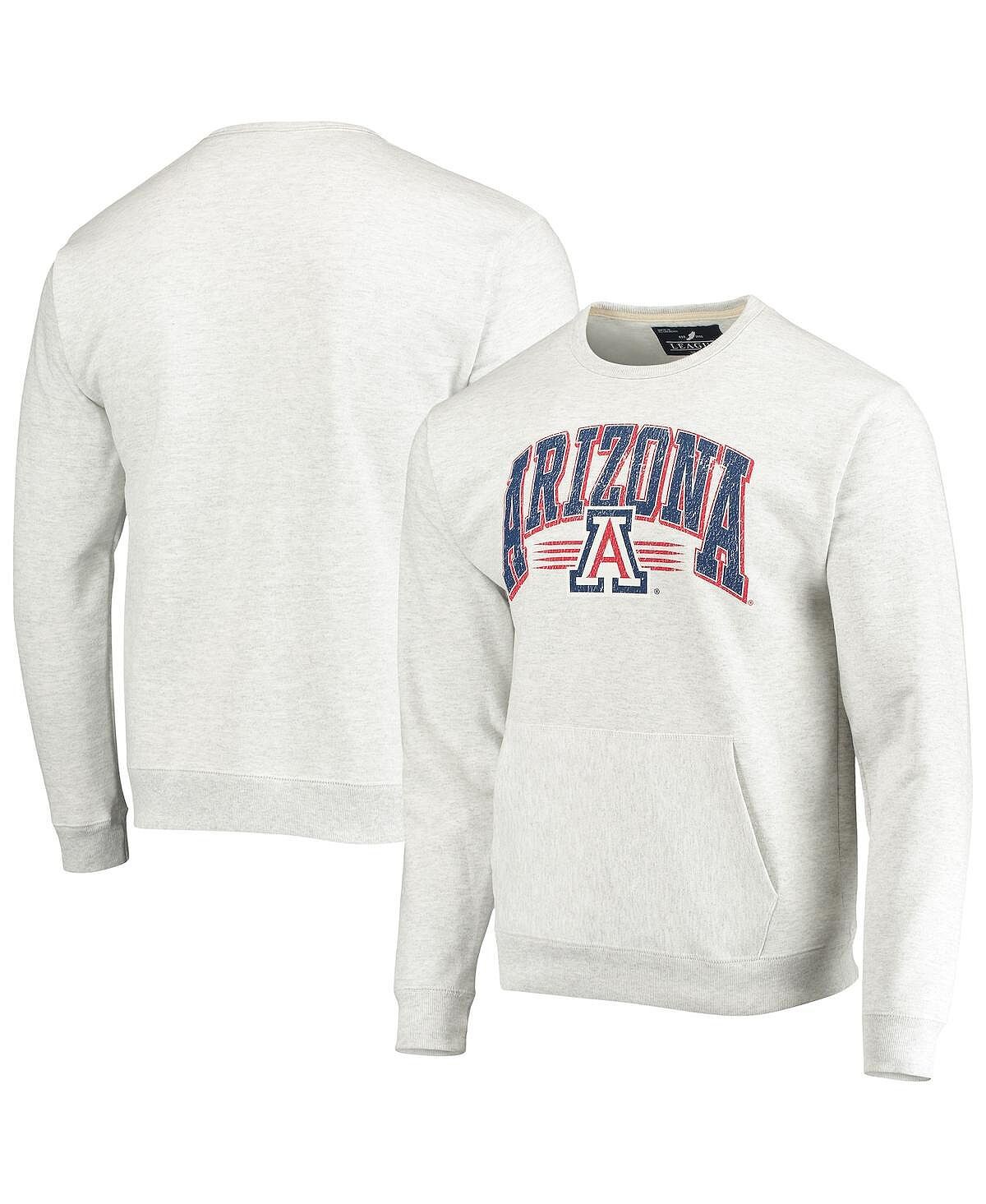 

Мужская серая меланжевая толстовка arizona wildcats upperclassman pocket pullover sweatshirt League Collegiate Wear, мульти