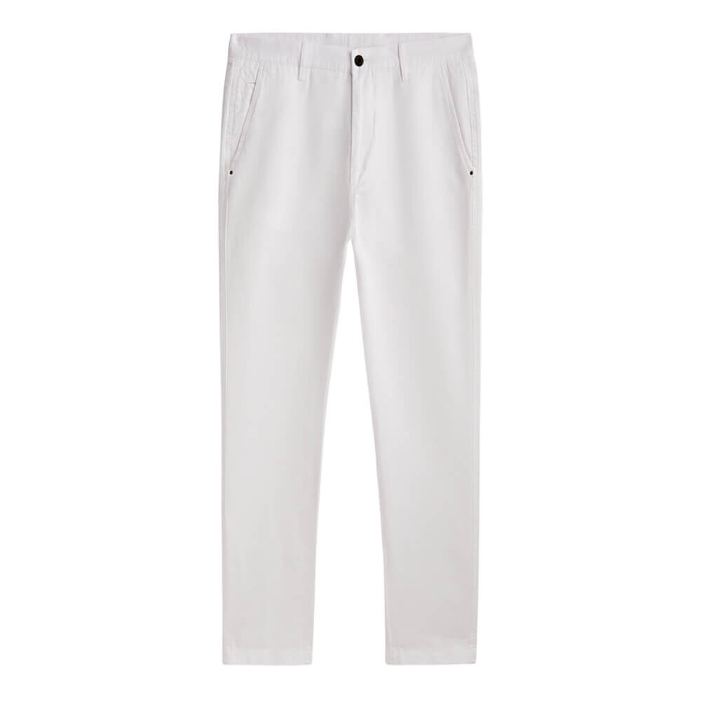 

Брюки Massimo Dutti Linen Blend Tapered Fit, белый