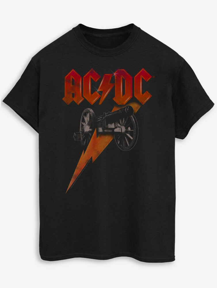 

Черная футболка с принтом для взрослых NW2 ACDC Cannon Flash George., черный