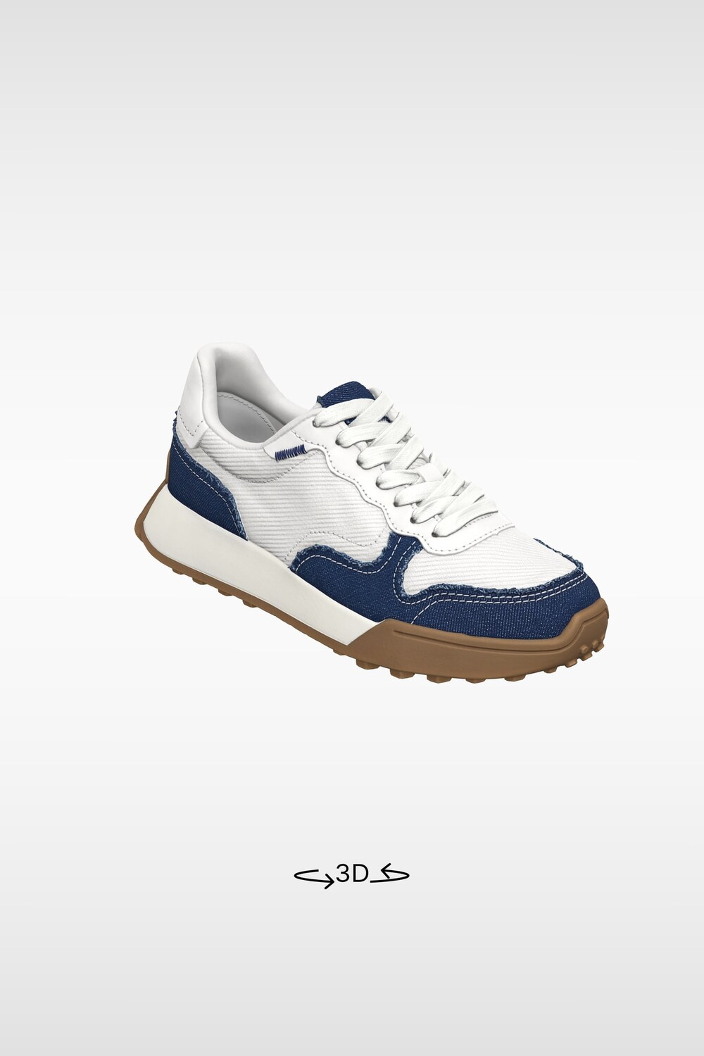 

Джинсовые кроссовки для бега ZARA, синий деним