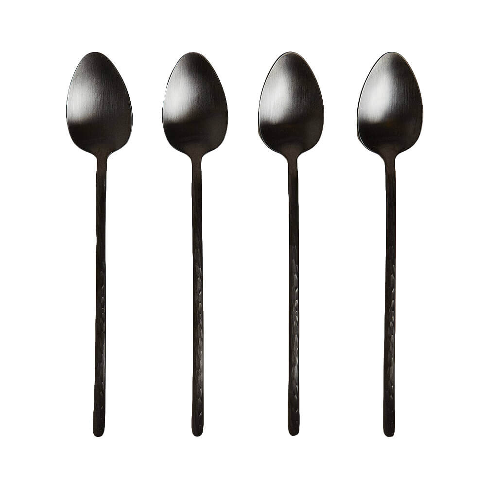 

Набор ложек Zara Home with Hammered Handle, 4 предмета, чёрный