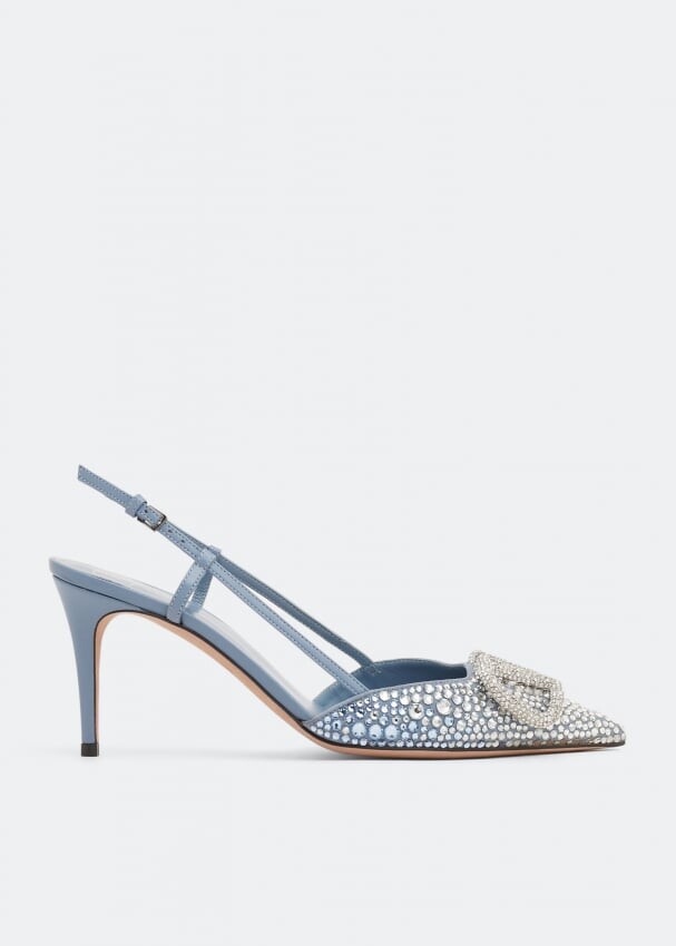 

Туфли VALENTINO GARAVANI VLogo Signature embellished pumps, синий