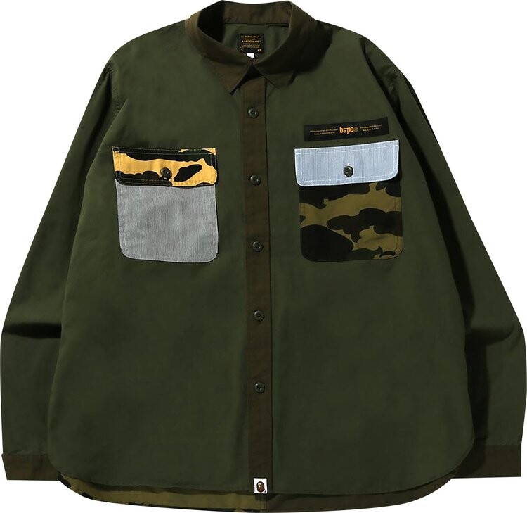 

Рубашка BAPE Military Crazy Pattern Relaxed Fit Shirt 'Multicolor', разноцветный