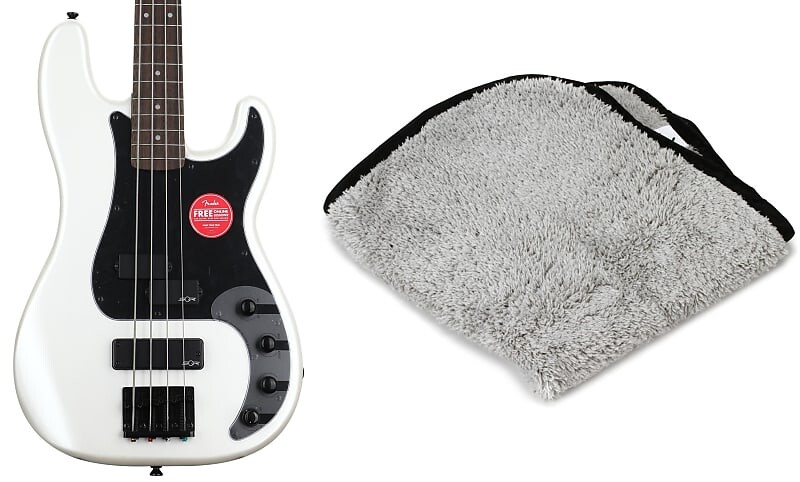 

Комплект Squier Contemporary Active Precision Bass PH — жемчужно-белый с полировальной салфеткой из микрофибры Fender Premium Plush Squier + Fender 0370481523=1 0990525000=1
