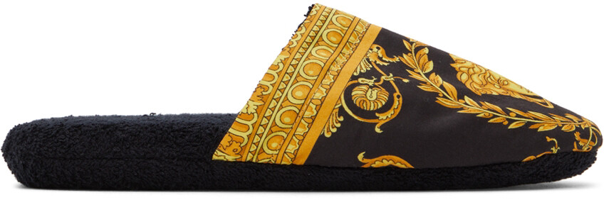 

Черные тапочки в стиле барокко Versace Underwear