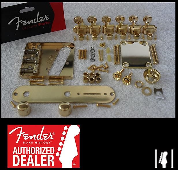 Набор винтажной золотой фурнитуры Fender American Telecaster с тюнерами и седлами Wilkinson с компенсацией Telecaster Hardware Set запчасти gmade gmade parts gmade ga44 axle hardware set