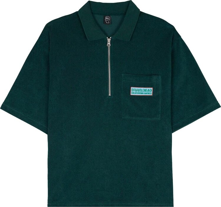 

Рубашка Brain Dead Cali Games Beach Shirt 'Mallard', зеленый