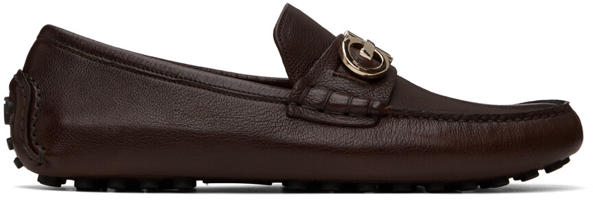 

Коричневые тапочки для водителей Ferragamo