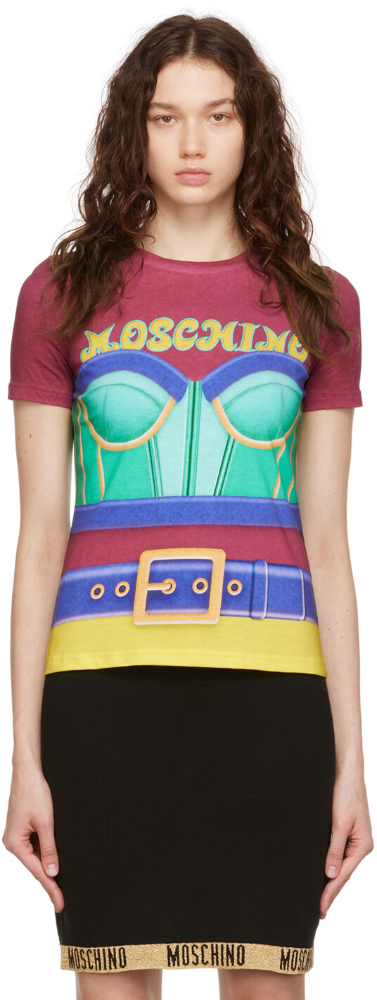 

Разноцветная футболка Trompe L'œil Moschino