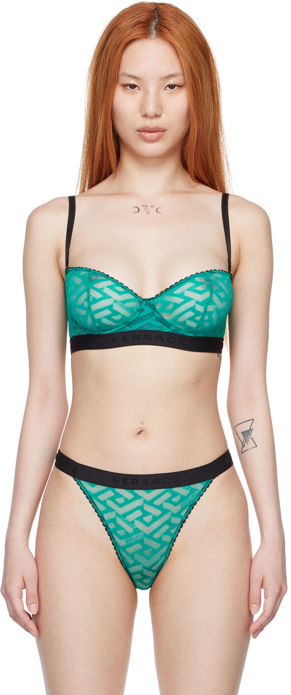 

Синий бюстгальтер La Greca Versace Underwear