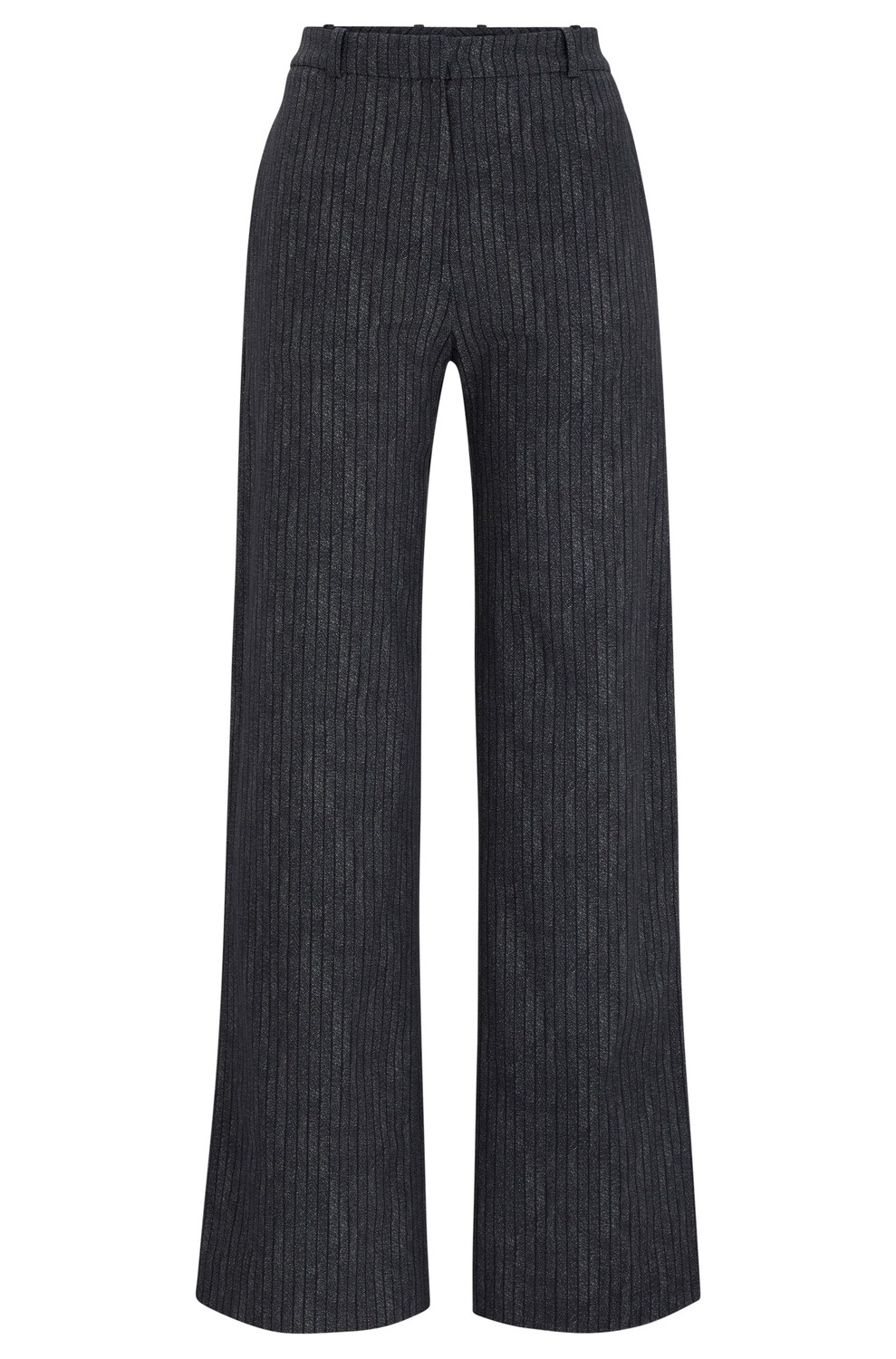 

Брюки Boss Regular-fit, Wide-leg In Pinstriped Stretch Jersey, серый