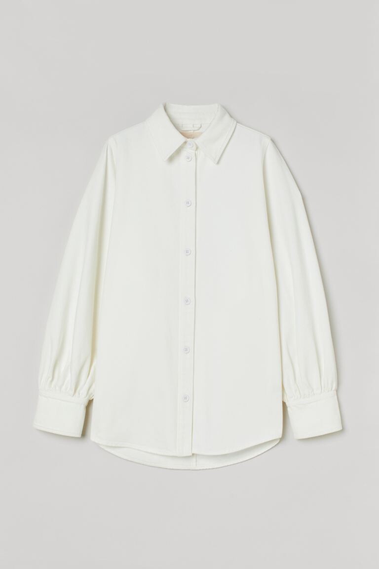 

Джинсовая куртка-рубашка H&M, белый
