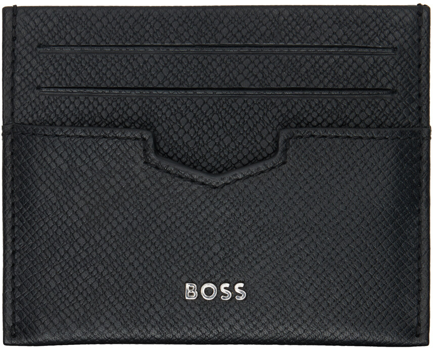 

Черная кожаная визитница Boss