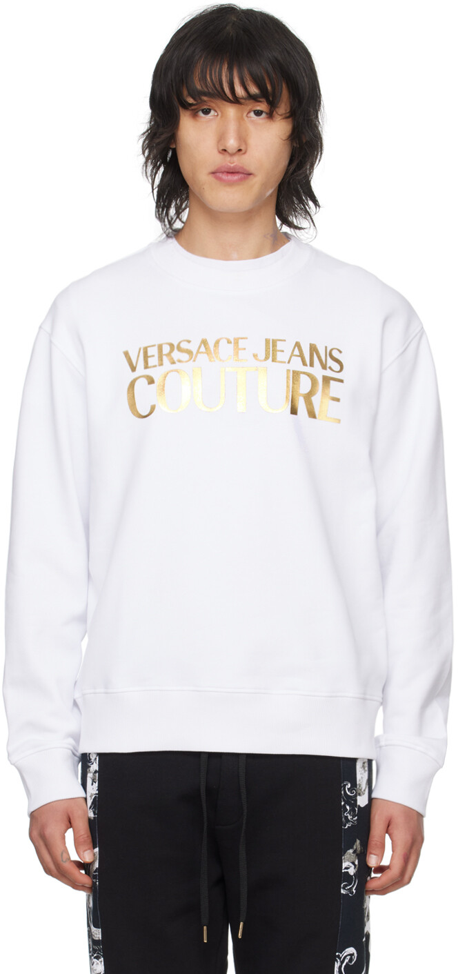 

Белый свитшот с блестками Versace Jeans Couture