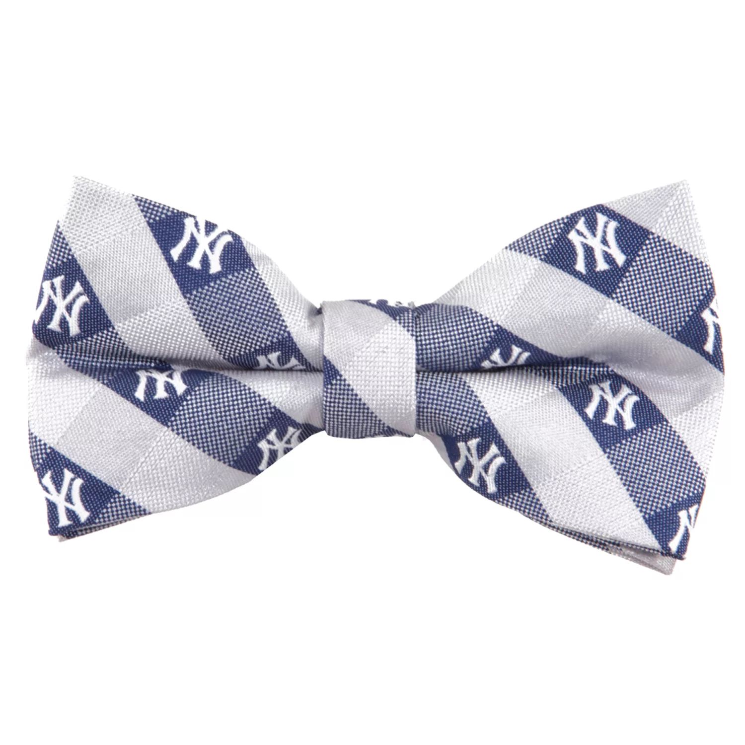 Тканый галстук-бабочка в клетку «Нью-Йорк Янкиз»