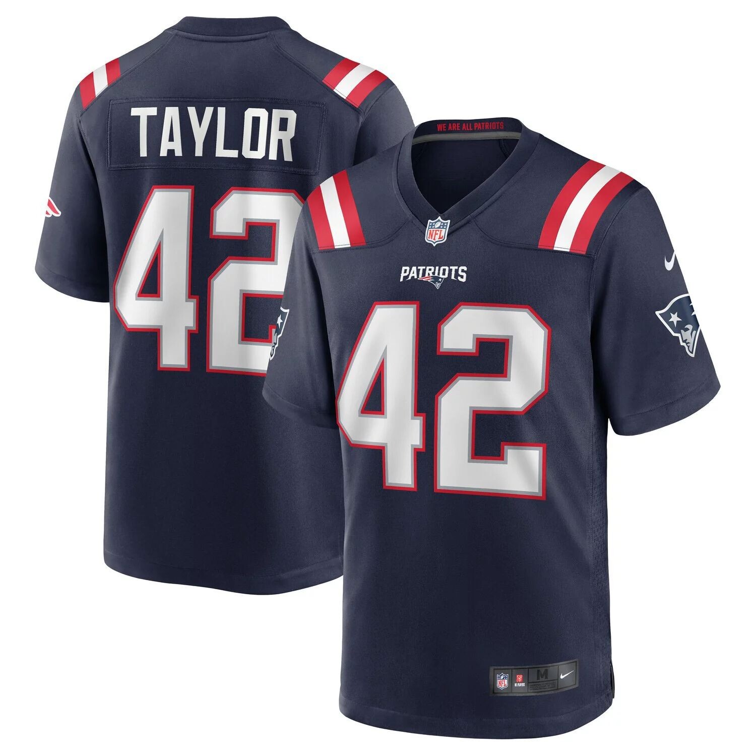 

Мужская футболка команды JJ Taylor Navy New England Patriots Team Game Nike