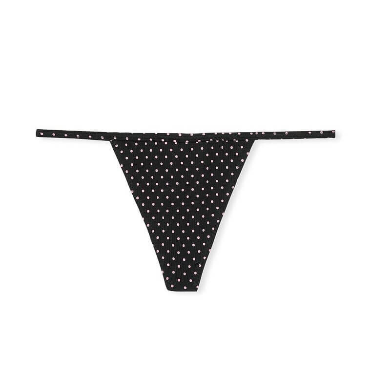 

Стринги Victoria's Secret Stretch Cotton, черный/белый