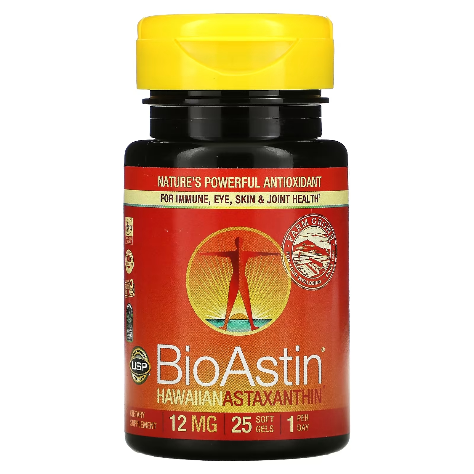 Астаксантин Nutrex Hawaii BioAstin, 25 мягких таблеток астаксантин nutrex hawaii bioastin 12 мг 60 мягких гелей